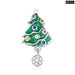 925 Sterling Silver Santa Claus Little Snowman Charm