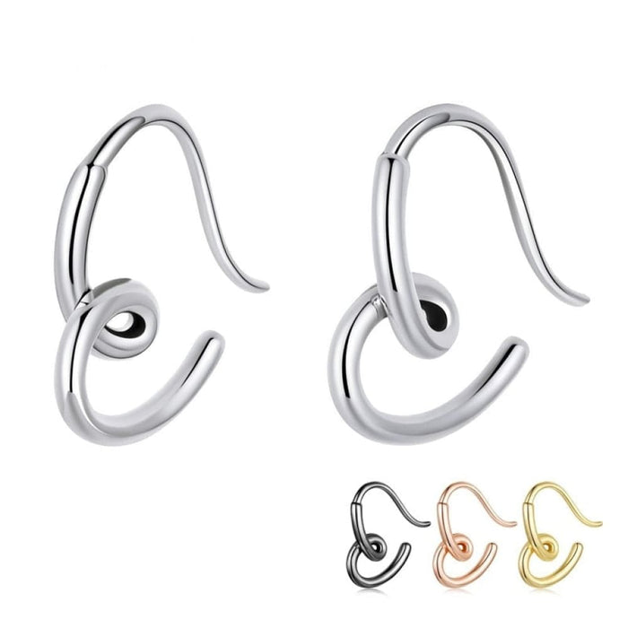 925 Sterling Silver Simple Heart Women Ear Studs Tiny Stud