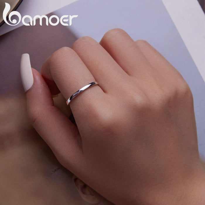 925 Sterling Silver Simple Ring For Women