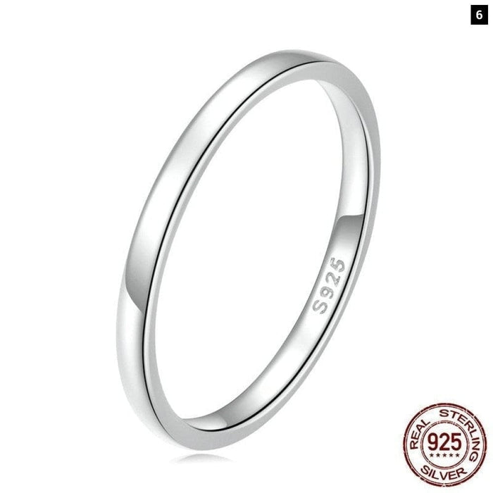 925 Sterling Silver Simple Ring For Women