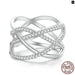 925 Sterling Silver Simple Samsara Finger Ring Geometric