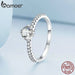 925 Sterling Silver Simple Zircon Ring For Women