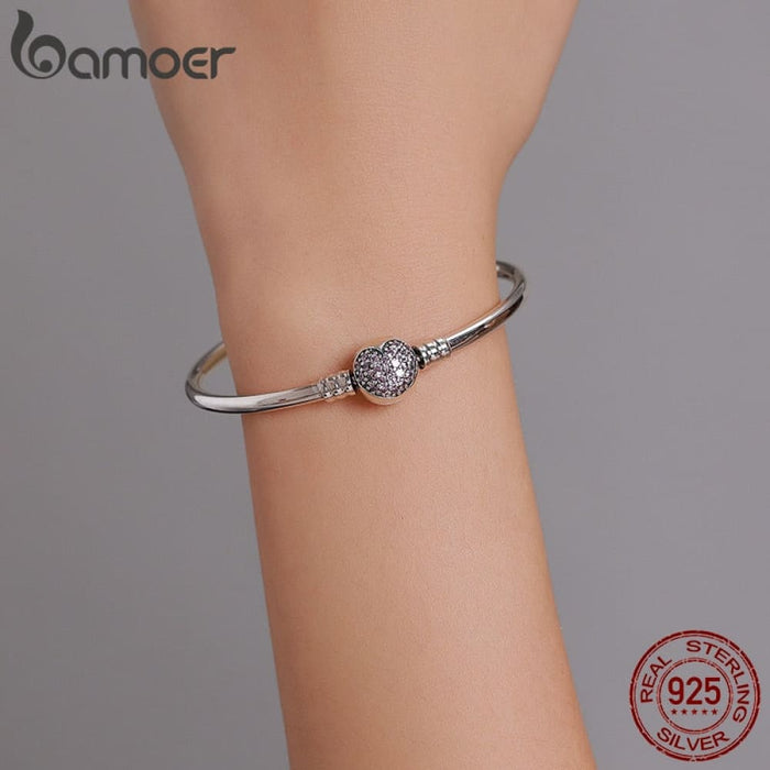 925 Sterling Silver Snake Chai Charm Bead Bangle & Bracelet