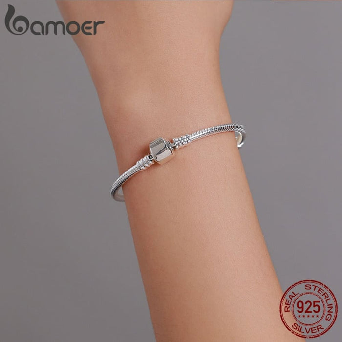 925 Sterling Silver Snake Chain Bracelet For Women