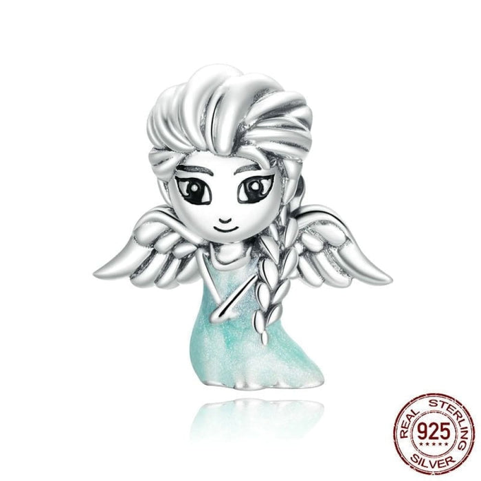 925 Sterling Silver Snow Fairy Charm For Plated Platinum