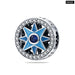 925 Sterling Silver Star Charms Beads Shiny Blue Zircon