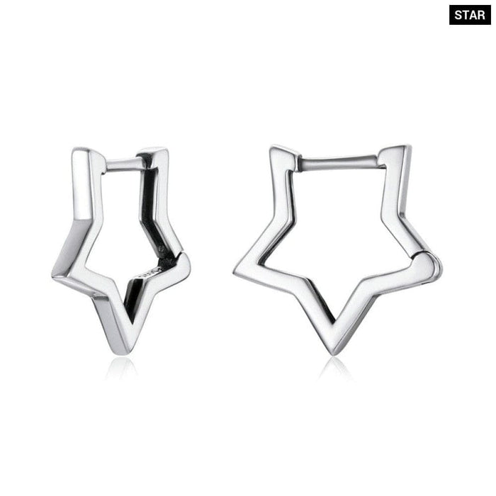 925 Sterling Silver Star Shape Ear Buckle Minimalist