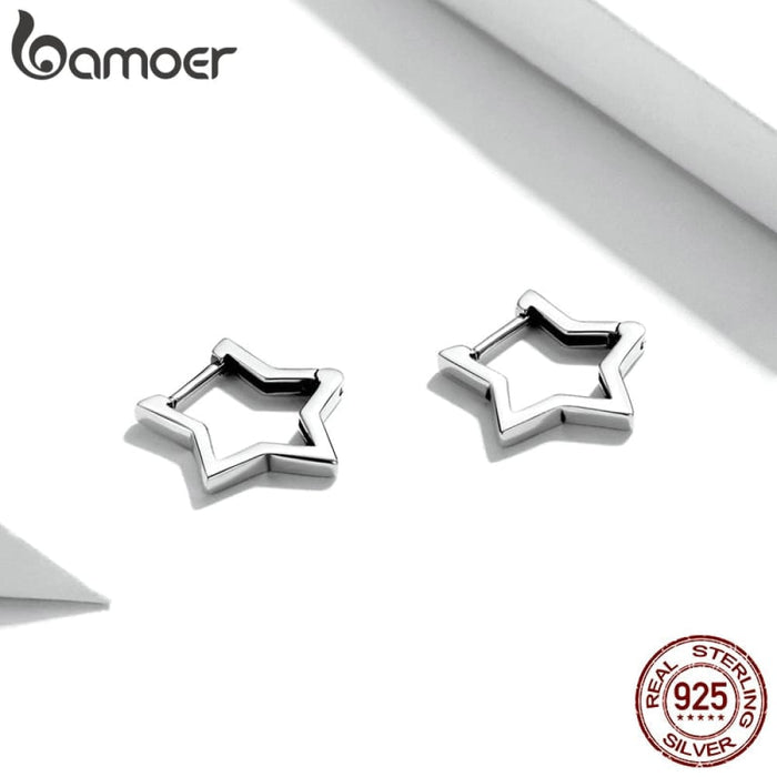 925 Sterling Silver Star Shape Ear Buckle Minimalist