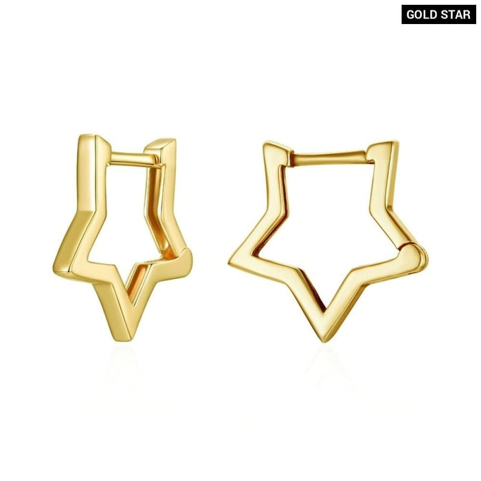 925 Sterling Silver Star Shape Ear Buckle Minimalist