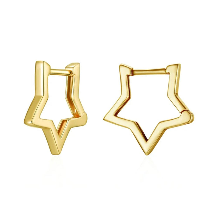 925 Sterling Silver Star Shape Ear Buckle Minimalist