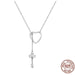 925 Sterling Silver Sweet Key Of Heart Lock Link Chain