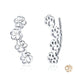 925 Sterling Silver Paw Trail Cat And Dog Footprints Stud