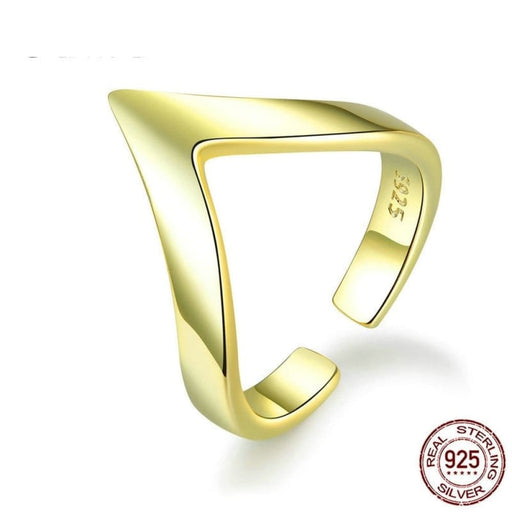 925 Sterling Silver Wave Geometric Love Adjustable Finger