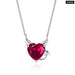 925 Sterling Silver Red Zircon Little Devil Necklace