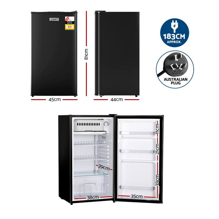 95l Bar Fridge Black