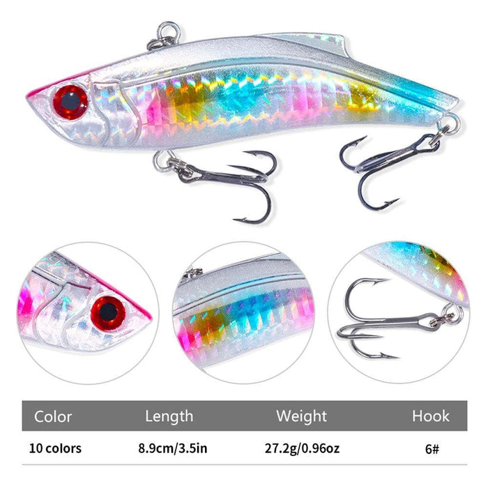 9cm 28g Submerged Trembling Swimming Vib Lure Plastic Bait