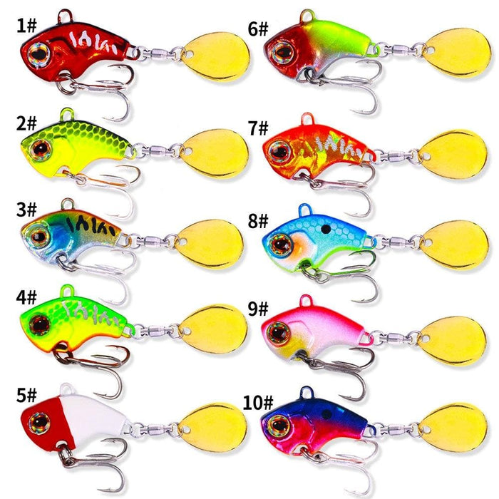 9g Small Whirlwind Sequins Sinking Vib Lure For Water