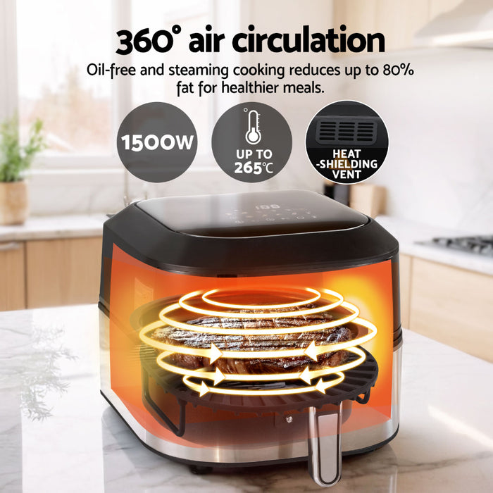 5.5L Air Fryer & Grill Lcd Fryers 1500W