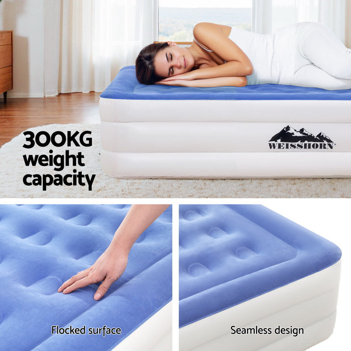 Air Mattress Queen Inflatable Bed 46Cm Air Bed Cube