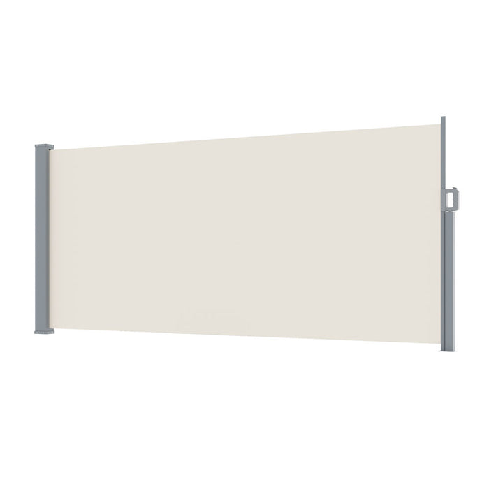 Side Awning Sun Shade Outdoor Blinds Retractable Screen 1.4X3M Cream