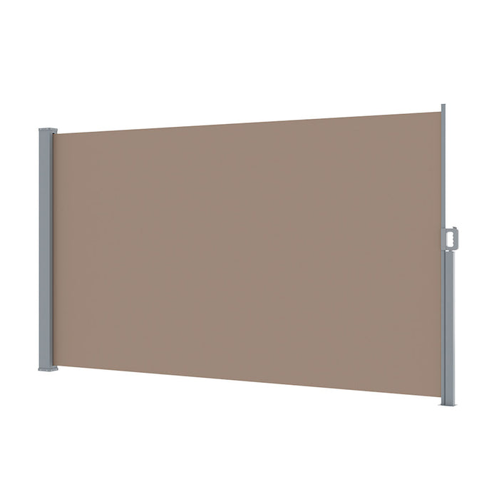 Side Awning Sun Shade Outdoor Blinds Retractable Screen 1.8X3M Brown