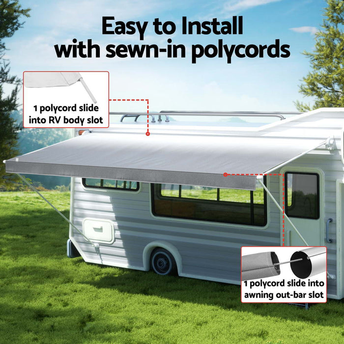 12Ft Caravan Awning Rv Replacement Fabric 3.40M X 2.42M