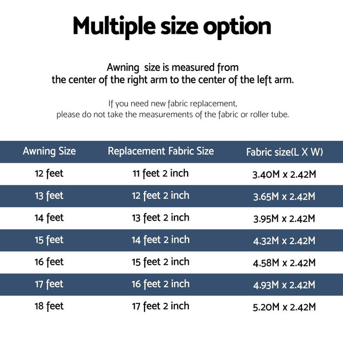 18Ft Caravan Awning Rv Replacement Fabric 5.20M X 2.42M