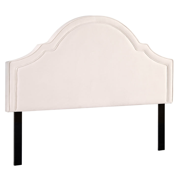 Bed Head Headboard King Velvet Iris Beige