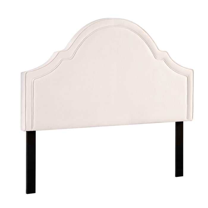 Bed Head Headboard Queen Velvet Iris Beige