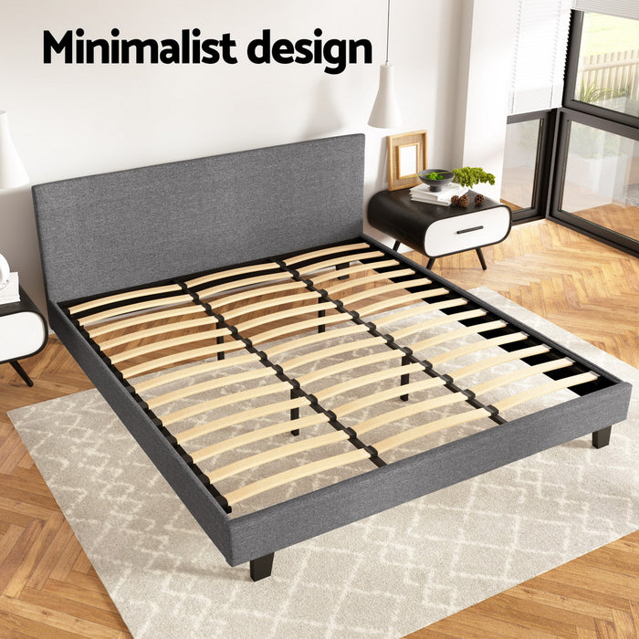 Bed Frame King Size Grey Neo