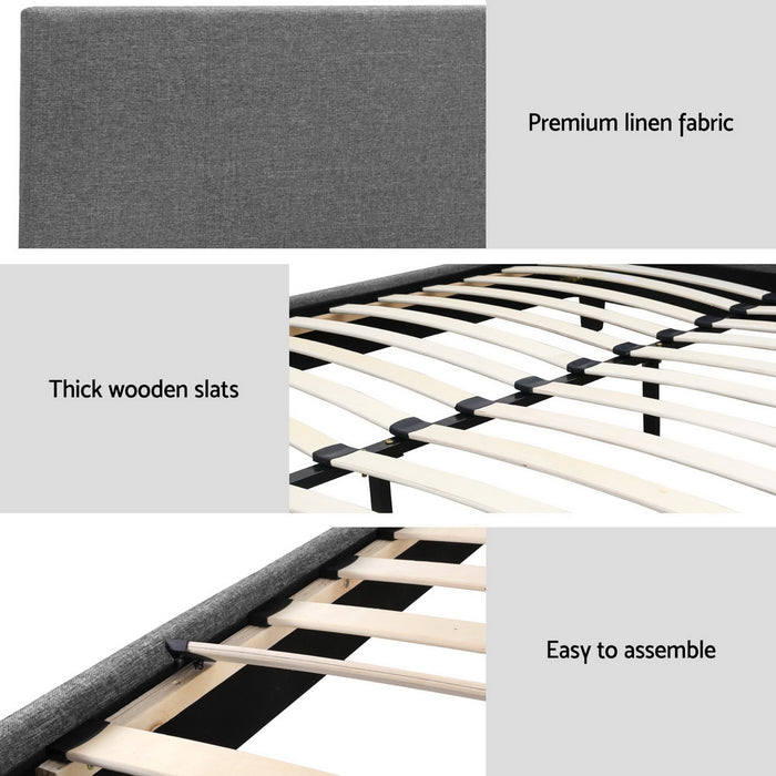 Bed Frame King Size Grey Neo
