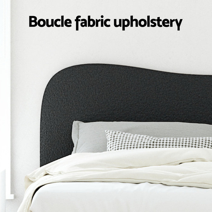 Bed Frame Double Size Boucle Dara