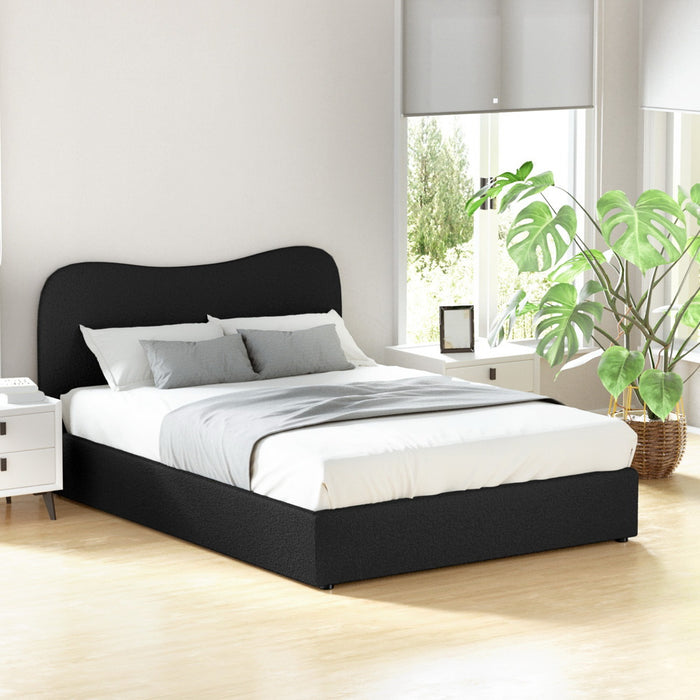 Bed Frame Double Size Boucle Dara