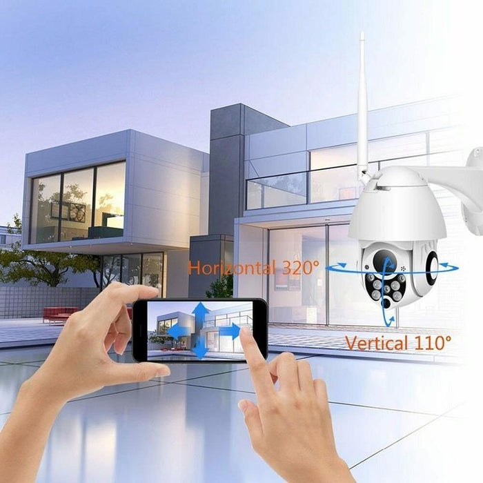 Wireless Surveillance Camera Hd Ptz Home Security Outdoor Ip66 Waterproof Network Dome Camera Support Night Vision & Motion Detection & Tf Card