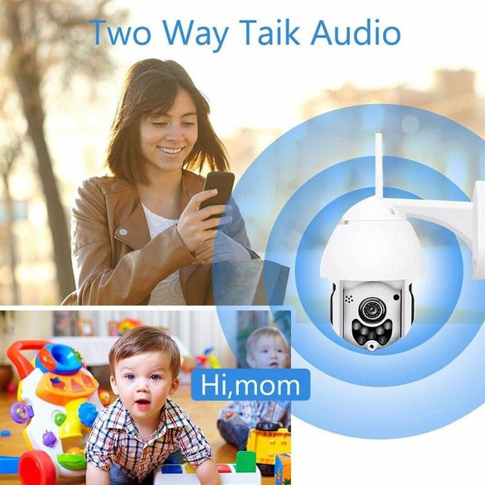 Wireless Surveillance Camera Hd Ptz Home Security Outdoor Ip66 Waterproof Network Dome Camera Support Night Vision & Motion Detection & Tf Card