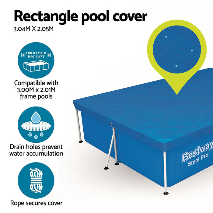 Pool Cover 58106 Fits 3X2.01M Above Ground Swimming Pool Pe Blanket