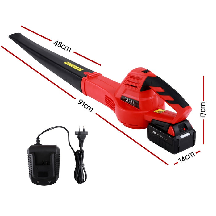 20V Cordless Electric Leaf Blower Powerful Garden Lawn Cleaner