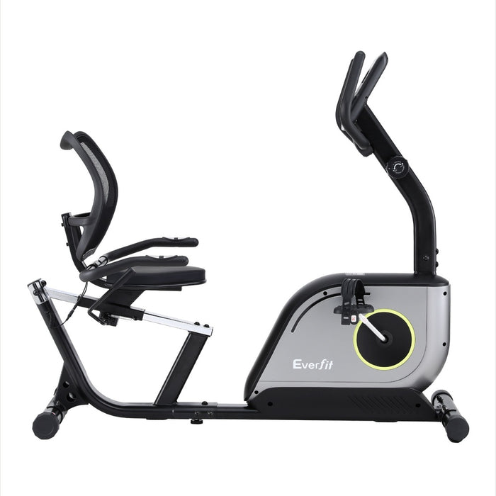 Recumbent Exercise Bike Magnetic Cycling Mesh Chair 120Kg Loading