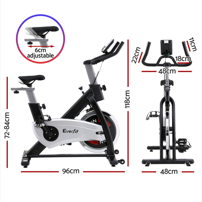 15Kg Flywheel Spin Bike Exercise Bike Home Gym Fitness 120Kg Capacity