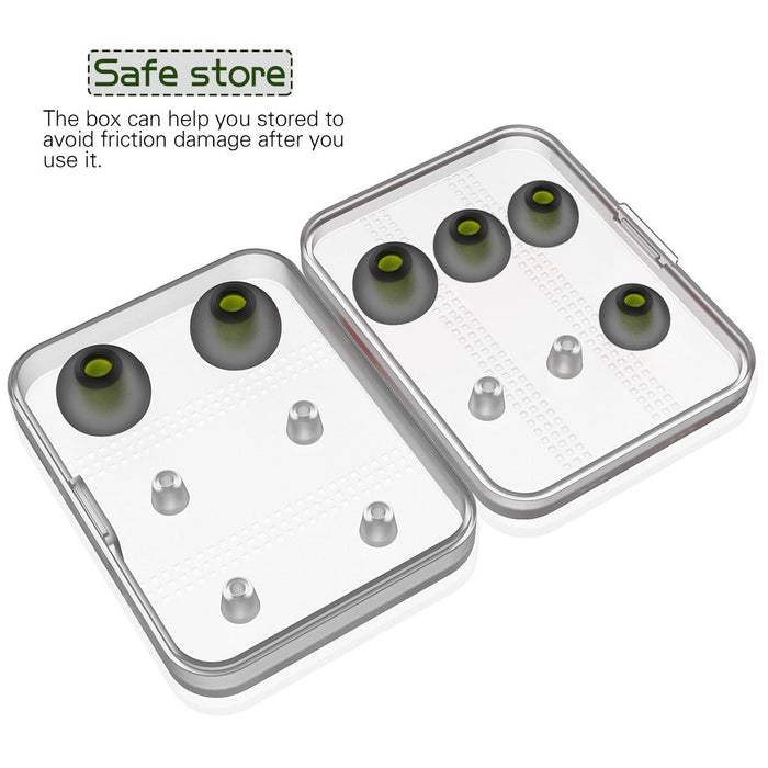 6 Pairs New Bee Nb-M1 In-Ear Silicone Ear Caps With Storage Box Suitable For 5Mm-7Mm Earphone Plugs