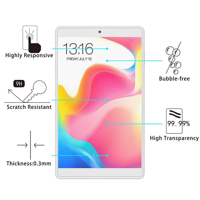 For Teclast P80 Pro 2 Pcs 9H 2.5D Explosion-Proof Tempered Glass Film