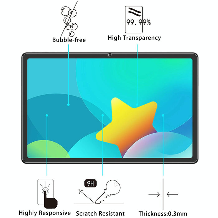 For Lenovo Tianjiao Pad 11 Inch/Honor Tab V7 Pro 9H 2.5D Explosion-Proof Tempered Tablet Glass Film