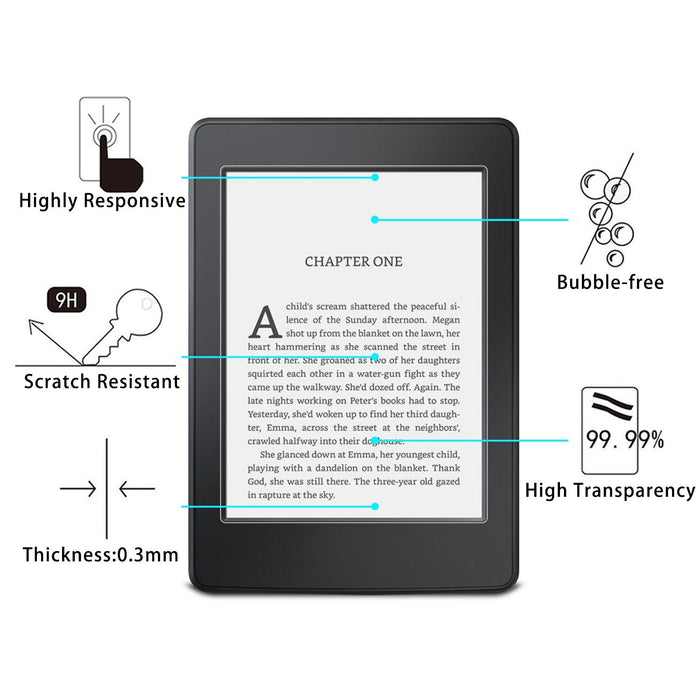 For Amazon Kindle Paperwhite 3 / 2 / 1 9H 2.5D Explosion-Proof Tempered Tablet Glass Film