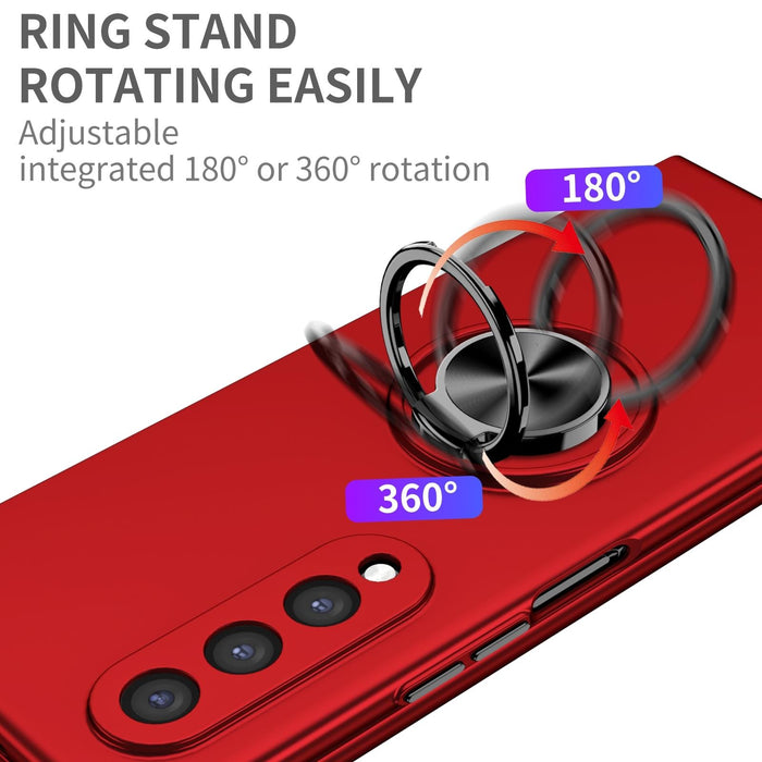 For Galaxy Z Fold4 5G Armor Ring Holder Phone Case