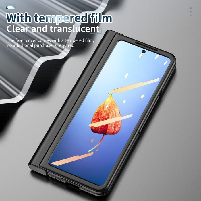 For Samsung Galaxy Z Fold4 Full Body Integrated Electroplating Hinge Phone Case With Pen Slot