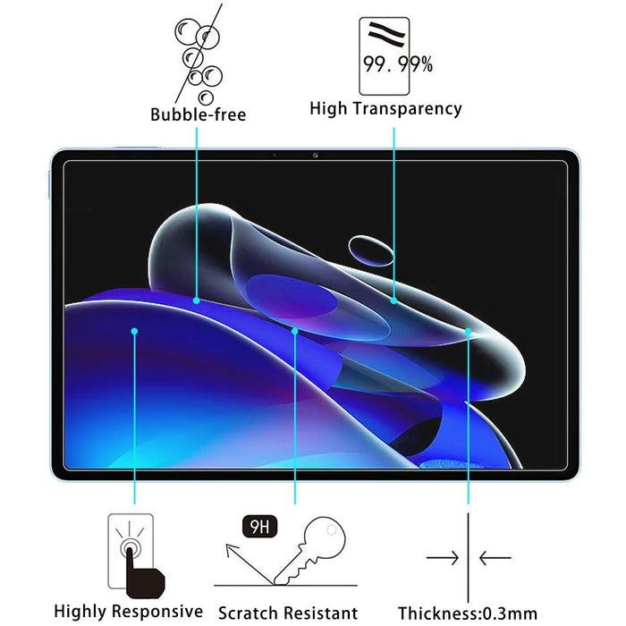 For Realme Pad X 2 Pcs 9H 0.3Mm Explosion-Proof Tempered Glass Film