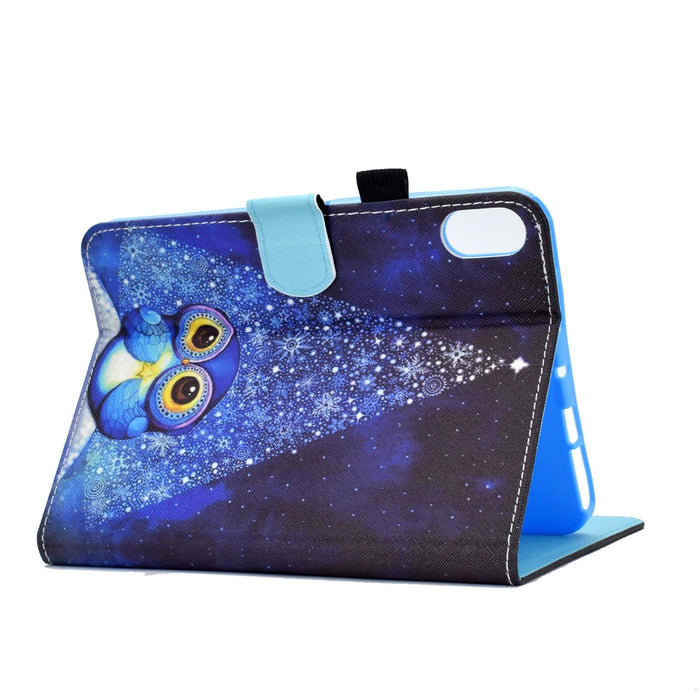 Coloured Drawing Stitching Smart Leather Tablet Case for iPad 10th Gen 10.9 2022