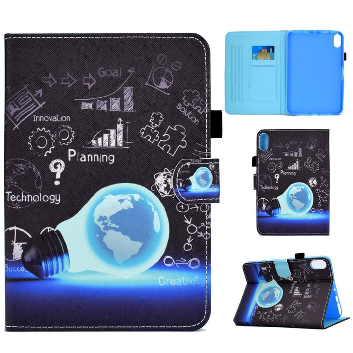 Coloured Drawing Stitching Smart Leather Tablet Case for iPad 10th Gen 10.9 2022