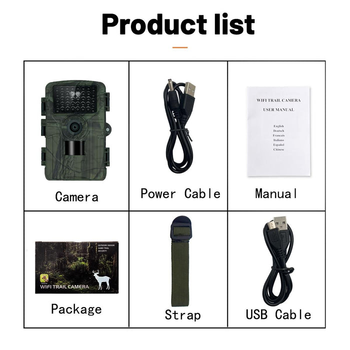 Pr5000 2 Inch Lcd Screen 1080P Wifi Infrared Night Vision Wildlife Hunting Tracking Camera