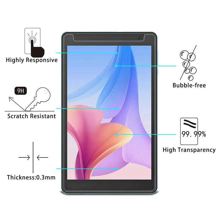 For Blackview Tab 5 2Pcs 9H 2.5D Explosion-Proof Tempered Tablet Glass Film